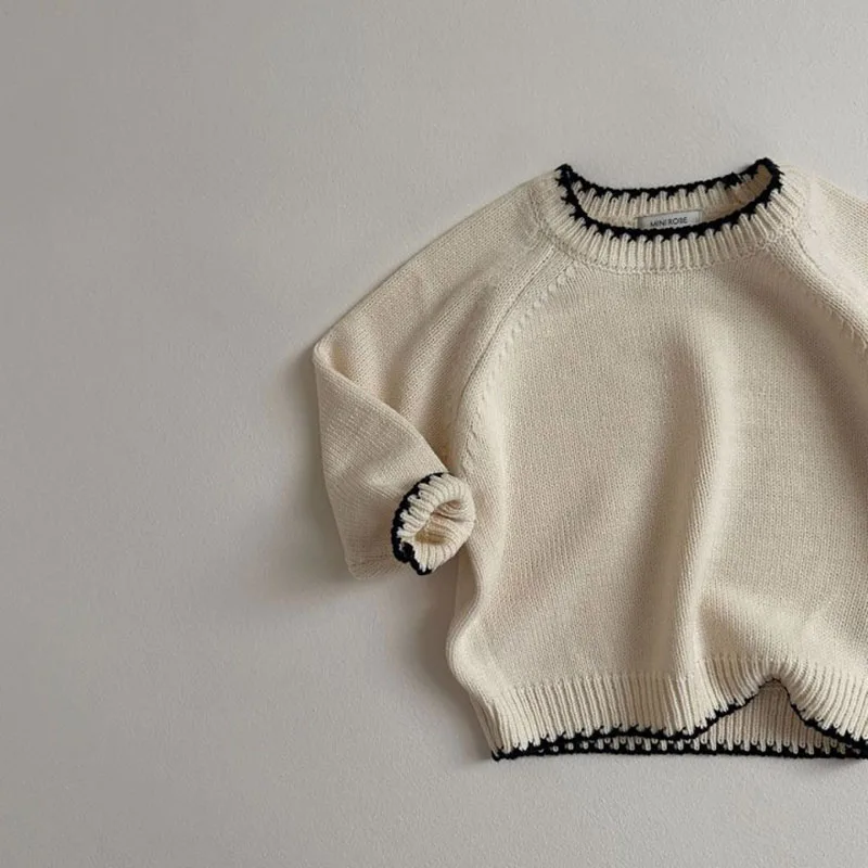 MILANCEL Suéter de retazos para niños – Cuello redondo punto - imagen 2