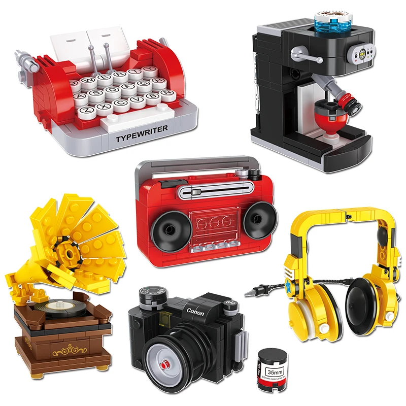 Miniaturas Vintage: Cafetera, Cámara, Radio y Máquina de Escribir - imagen 3
