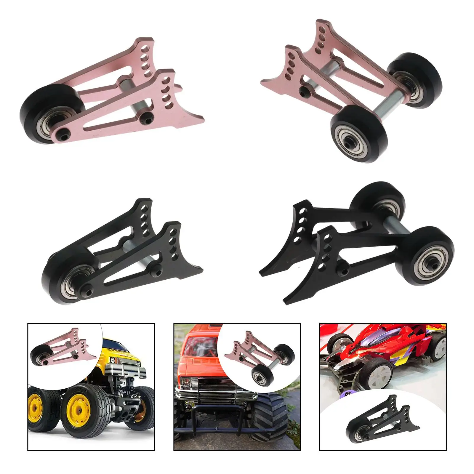 Rueda delantera coche RC resistente de repuesto para recambio - imagen 3