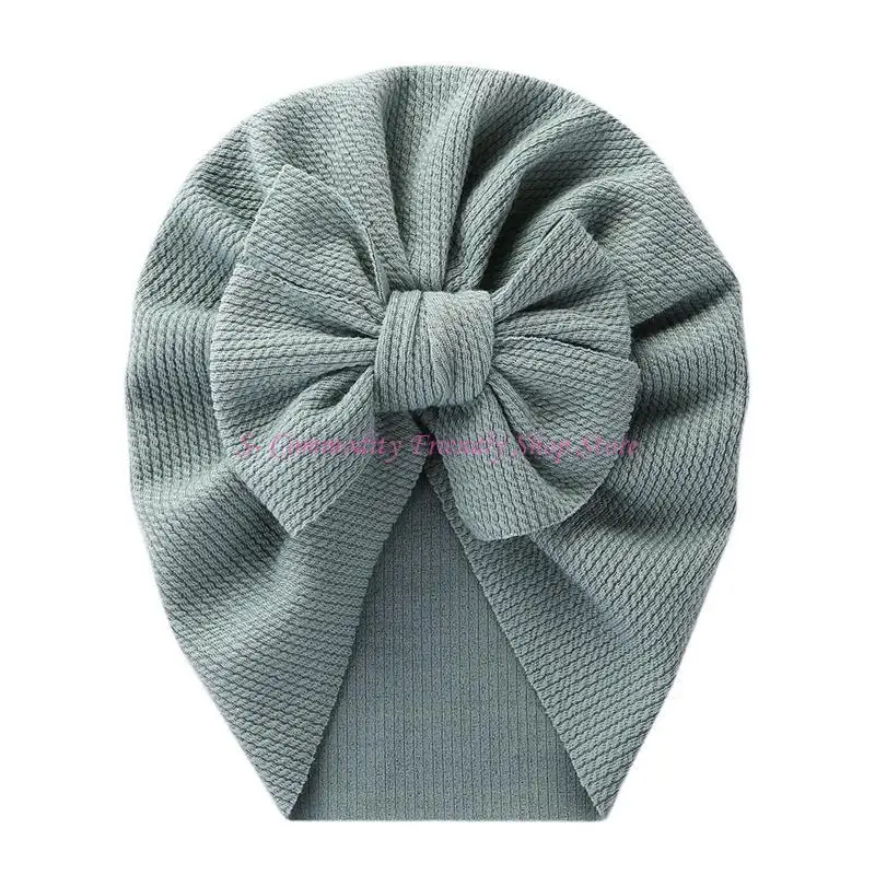 Gorro bebé de algodón suave con nudo y lazos florales - imagen 2