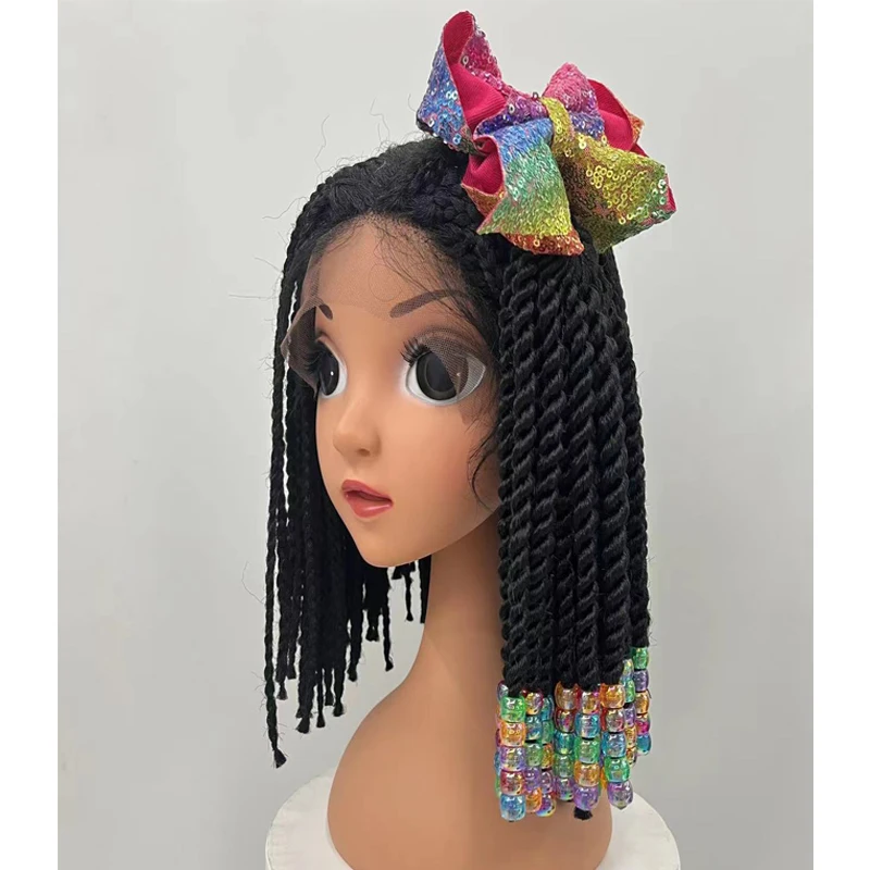 Lazos de Navidad para niña con lentejuelas, cuentas y trenzas - imagen 4
