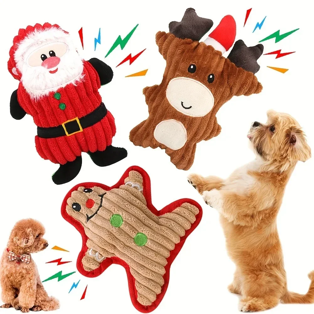 Peluche ciervo de Papá Noel – Juguete navideño suave para niños