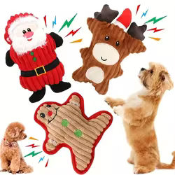 Peluche ciervo de Papá Noel – Juguete navideño suave para niños