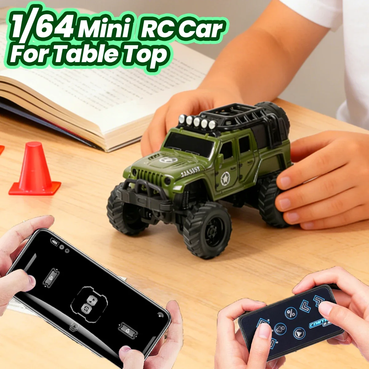 Coche teledirigido RC mini con control por app y luces LED - imagen 4