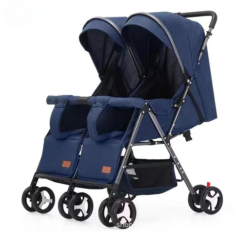 Cochecito gemelar reversible ligero para dos niños - imagen 5