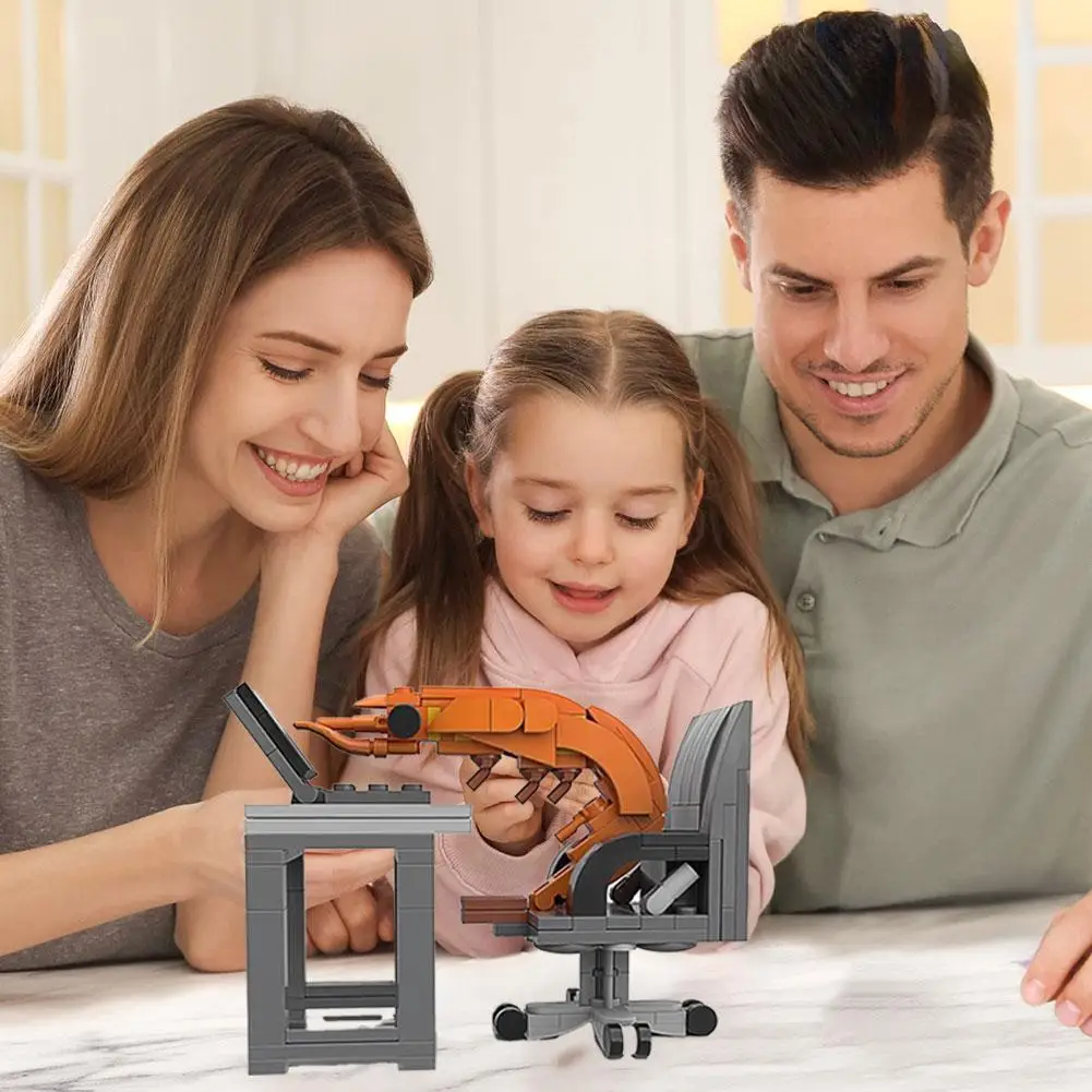 Muebles de escritorio para niños con bloques de construcción MOC - imagen 4