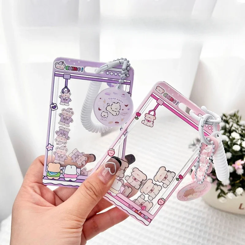 Soporte fotográfico acrílico para niñas con llavero y tarjetero