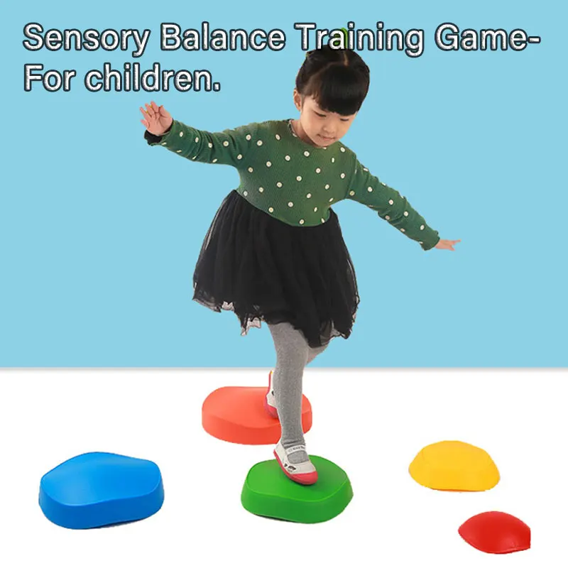 Piedras sensoriales de equilibrio para juego al aire libre infantil