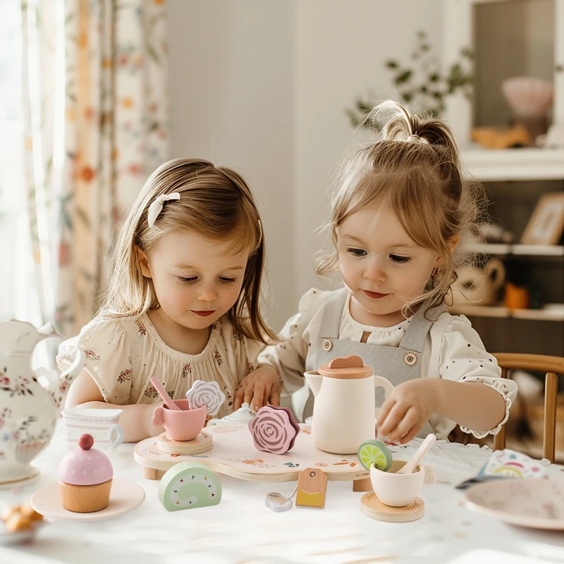 Juego de té de madera – Let's Make