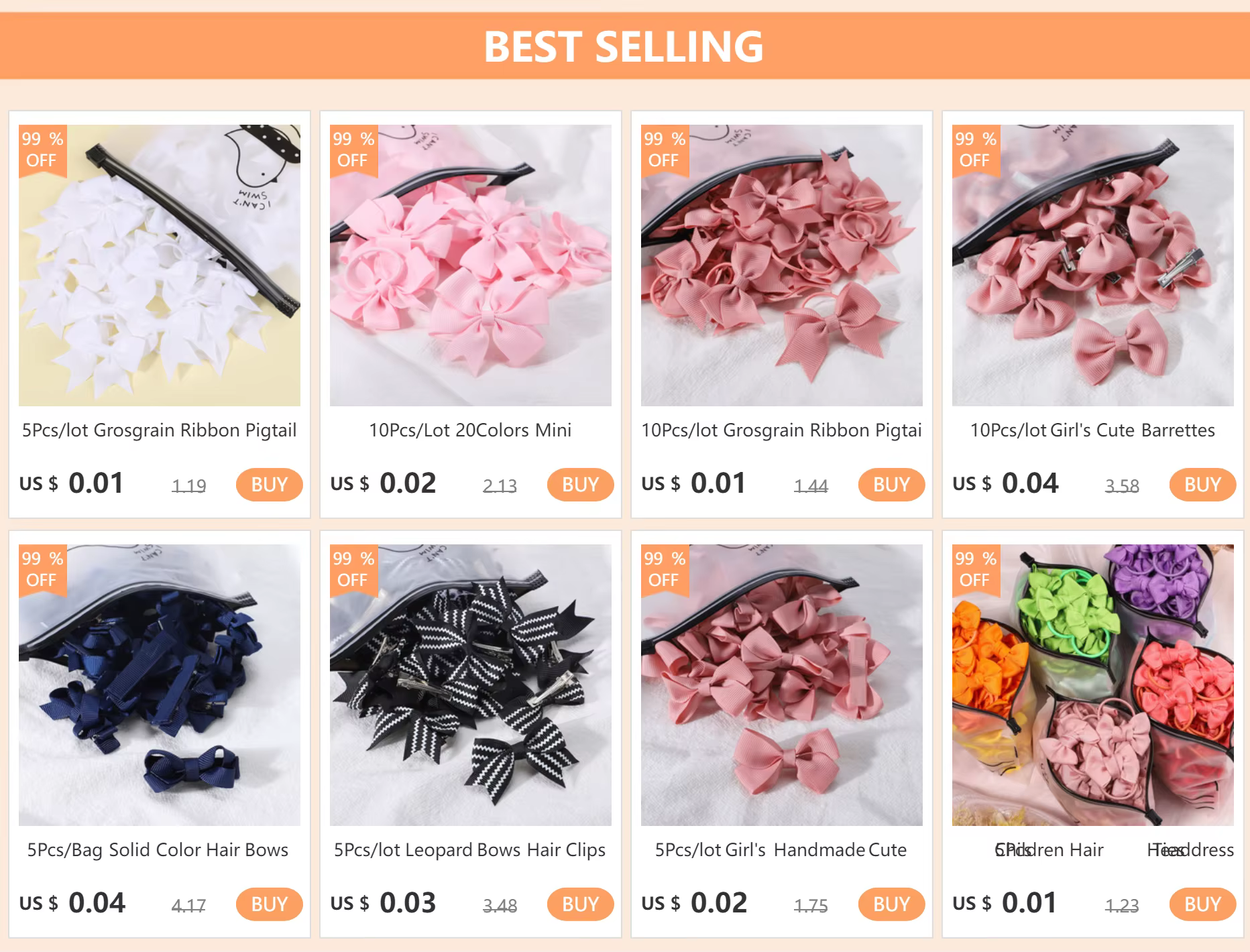 Lazos de grogrén enrollados en soporte metálico