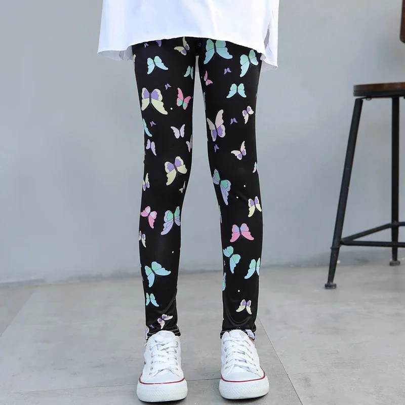 Leggings finos elásticos para niñas con estampado primavera y otoño - imagen 2