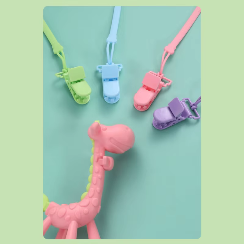 Sujeta chupetes de silicona para bebé – Correa segura y flexible - imagen 2