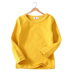 Camisetas manga larga de algodón para niños y niñas otoño/invierno