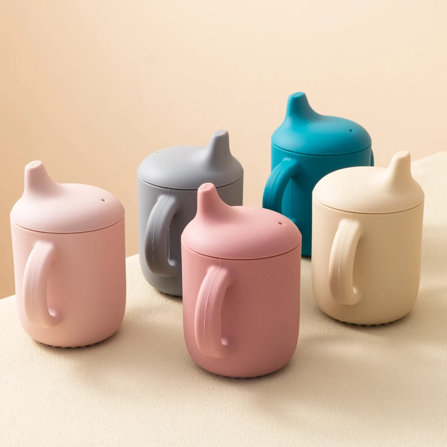 Tazas de silicona para bebé y niño pequeño - Vasos de aprendizaje