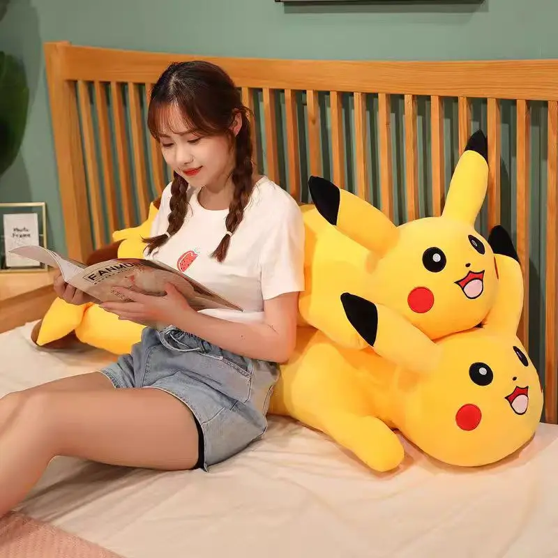 Muñeco de peluche Pikachu grande Pokémon, cojín decorativo - imagen 4