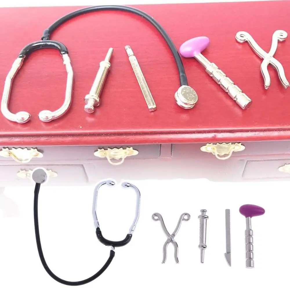 Estetoscopio miniatura juguete médico para casa de muñecas - imagen 2