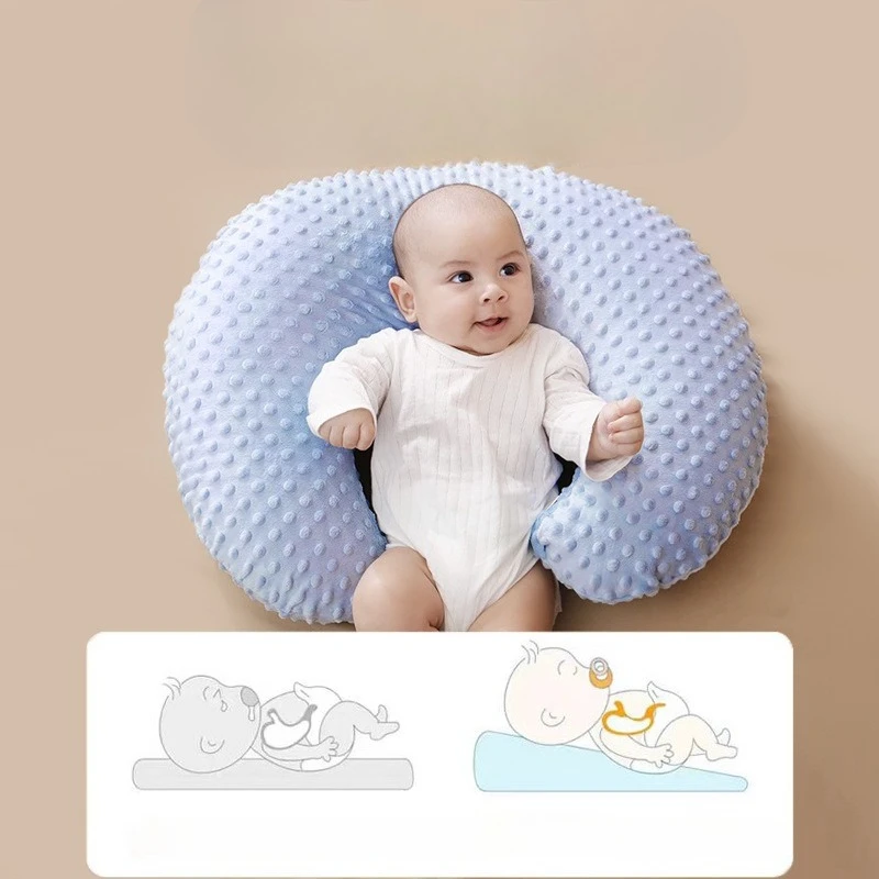 Almohada de lactancia en forma U multifuncional para bebé suave - imagen 3