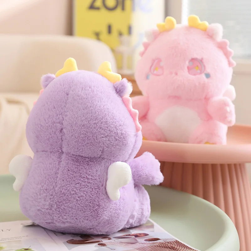 Peluche de dinosaurio con alas y estilo dragón para Navidad