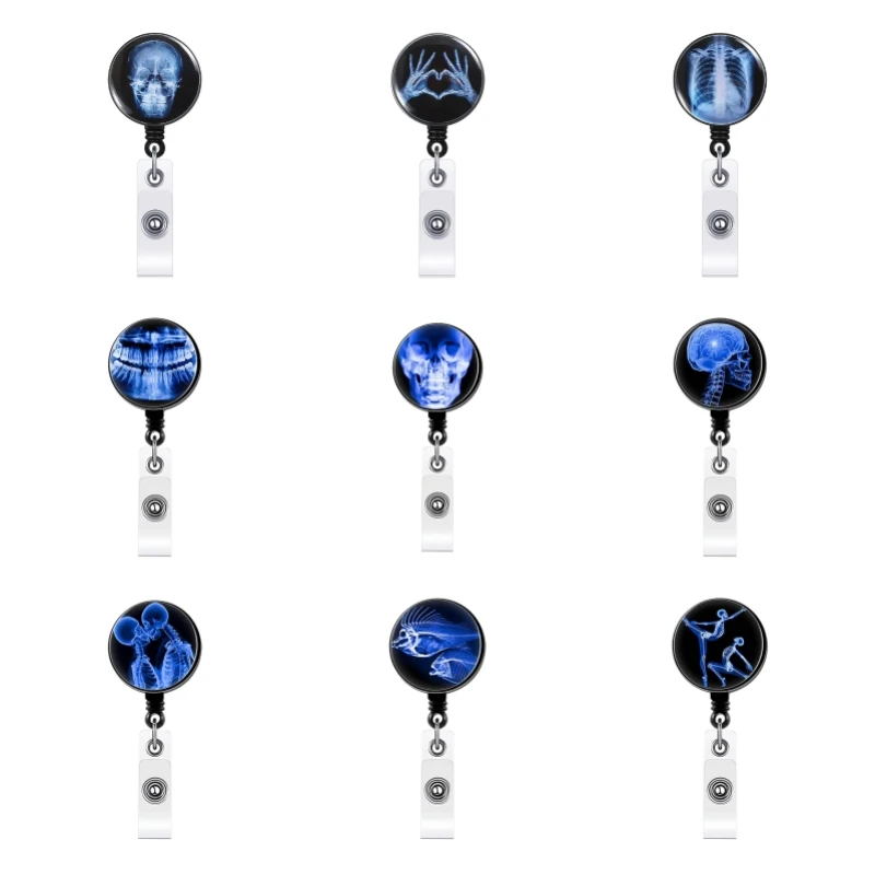 Carrete retráctil insignia para radiología – Sujeción médica cómoda y segura