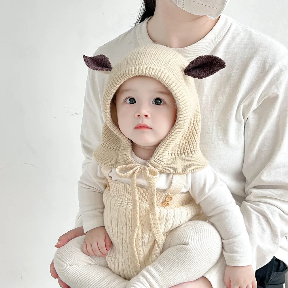 Gorro de pasamontañas infantil con orejas de animal