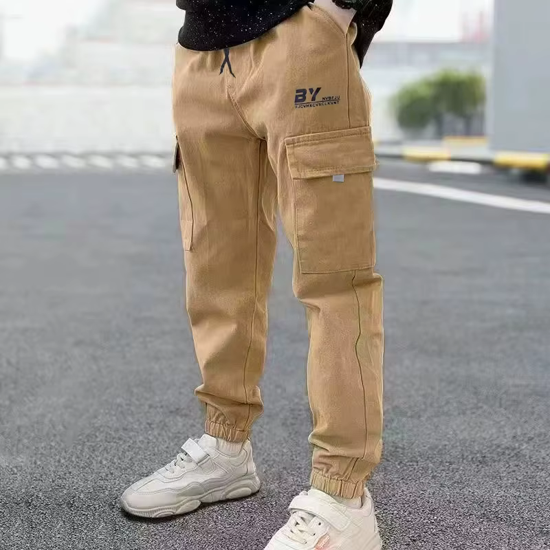 Pantalones de trabajo rectos para niños, estilo informal otoño - imagen 4