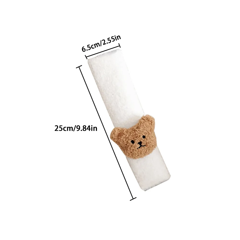 Funda protectora de cinturón de seguridad para coche – Diseño suave de oso de peluche - imagen 3