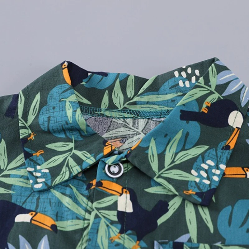 Conjunto de verano para bebé con camisa y pantalón corto estampado - imagen 4