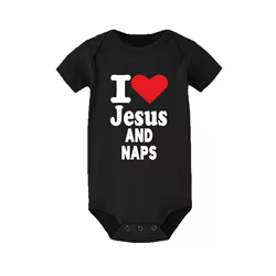 Body I Love Jesus & Naps – Pelele religioso para bebé