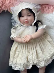 Muñeca Reborn Meilien realista – 60 cm, tacto suave y pelo natural
