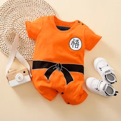 Conjunto bebé recién nacido de algodón manga corta, cuello redondo