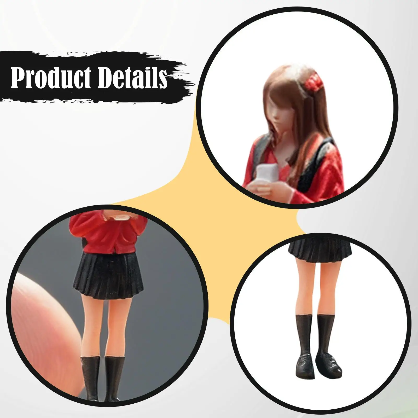 Figura en resina de niña coleccionable para maquetas y fotografía - imagen 3