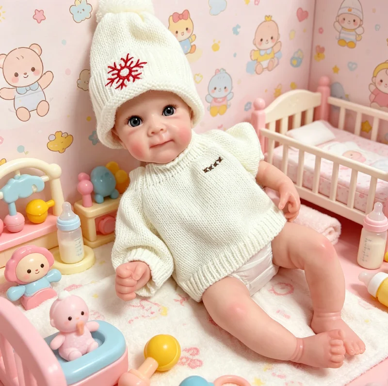 Muñeca reborn Bettie realista de silicona platino, tacto suave