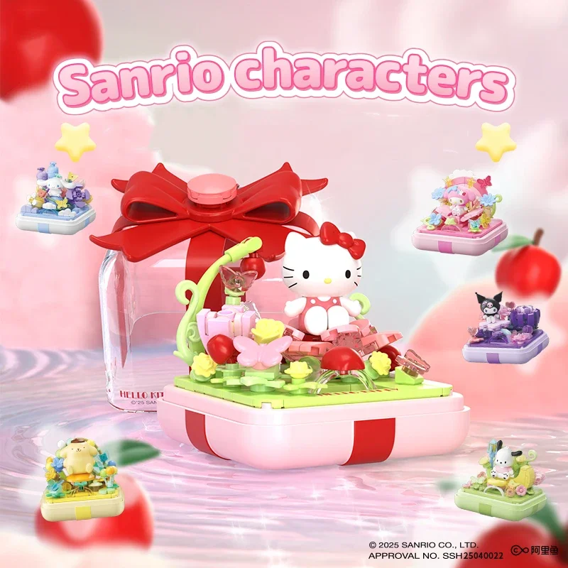 Caja sorpresa Sanrio de construcción acrílica con Hello Kitty y Kuromi - imagen 4