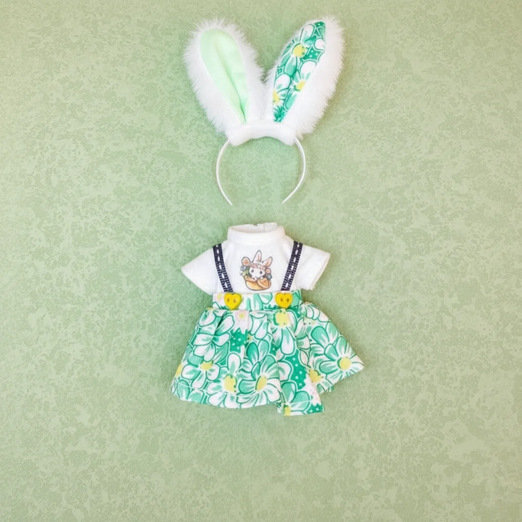 Conjunto BJD con pelele, falda y sombrero para muñecas - imagen 3