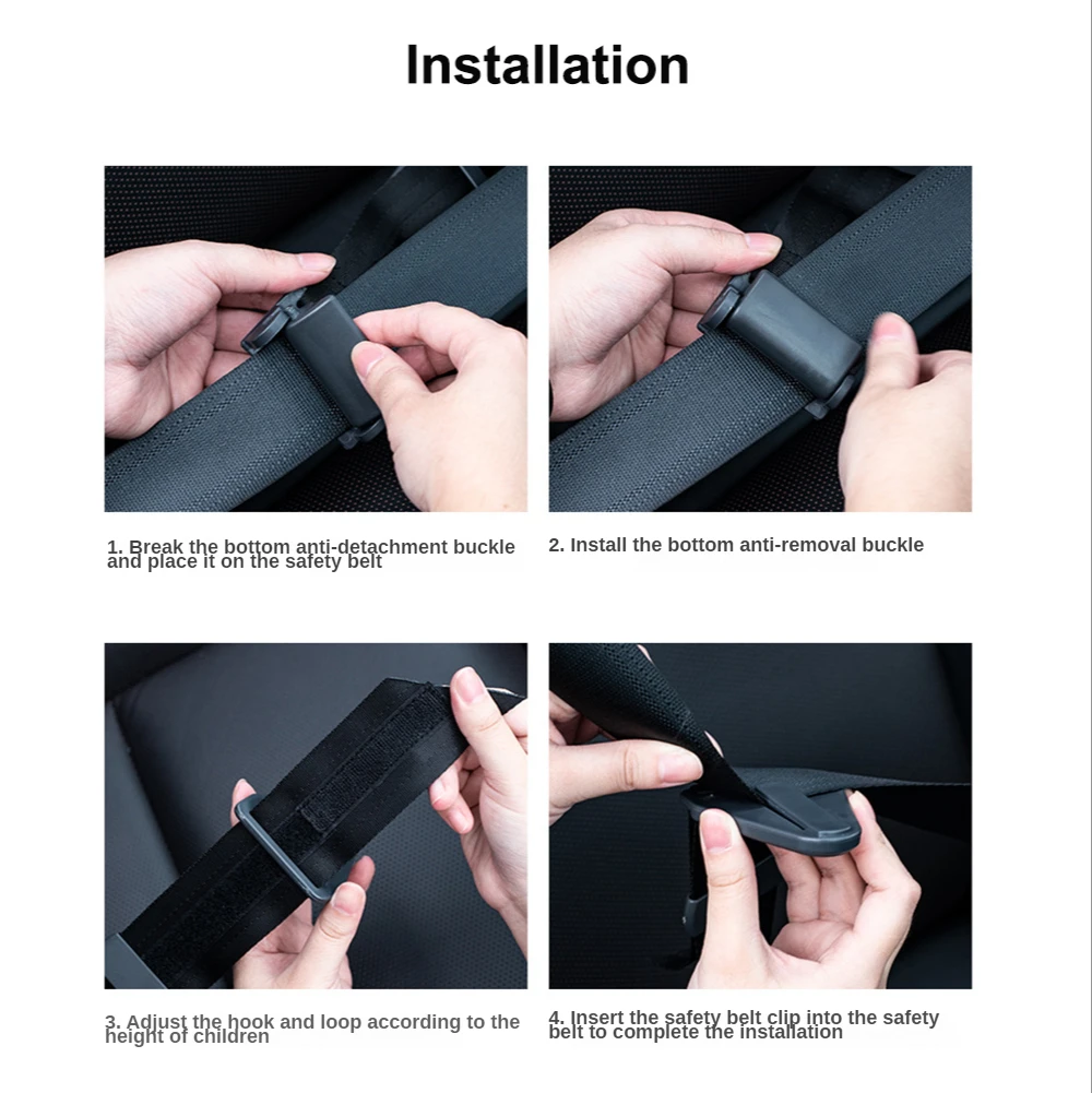 Ajustador de cinturón de seguridad para niños – Protección de hombros - imagen 2