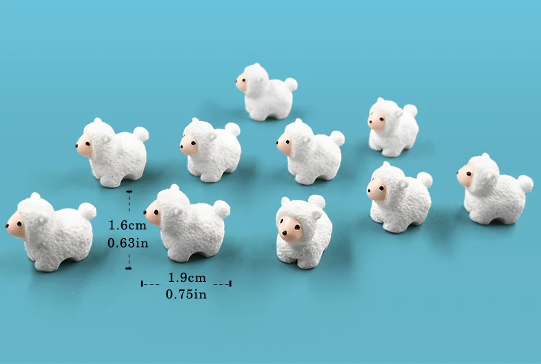 Variedad de animales miniatura en resina