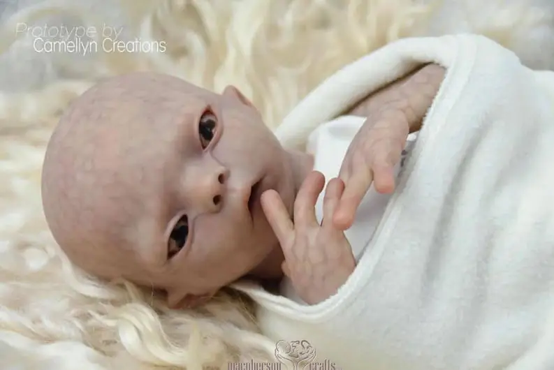 Kit de muñeca reborn Imani NPK en blanco sin pintar