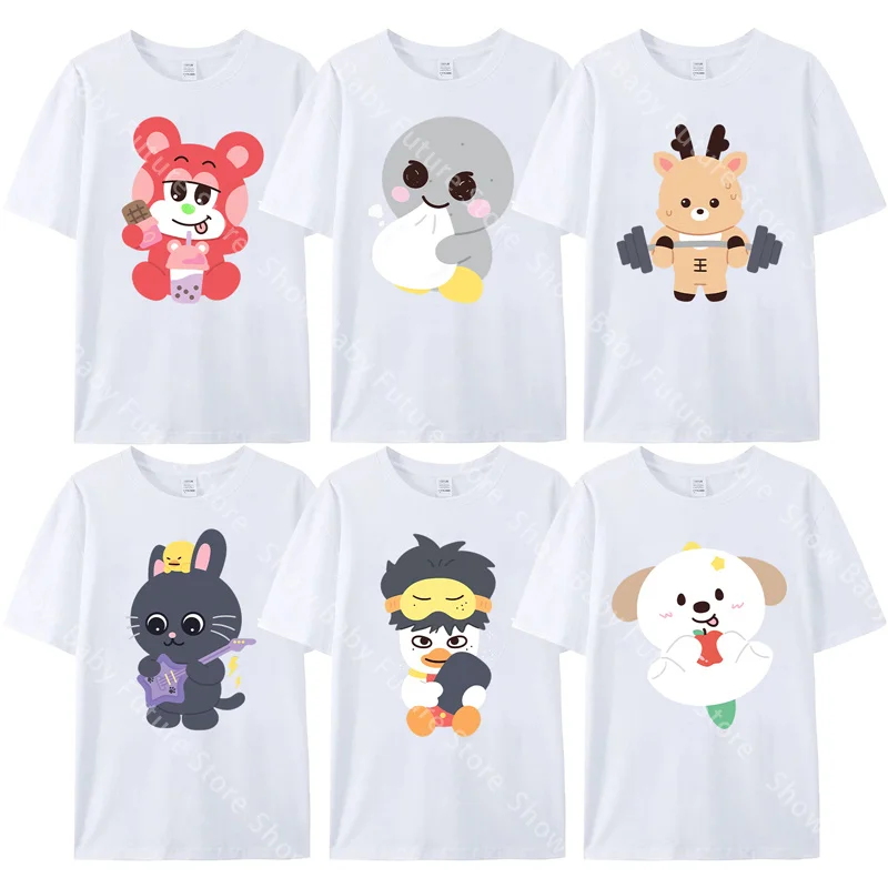 Camiseta RIIZE de algodón manga corta con dibujo animado tierno - imagen 3