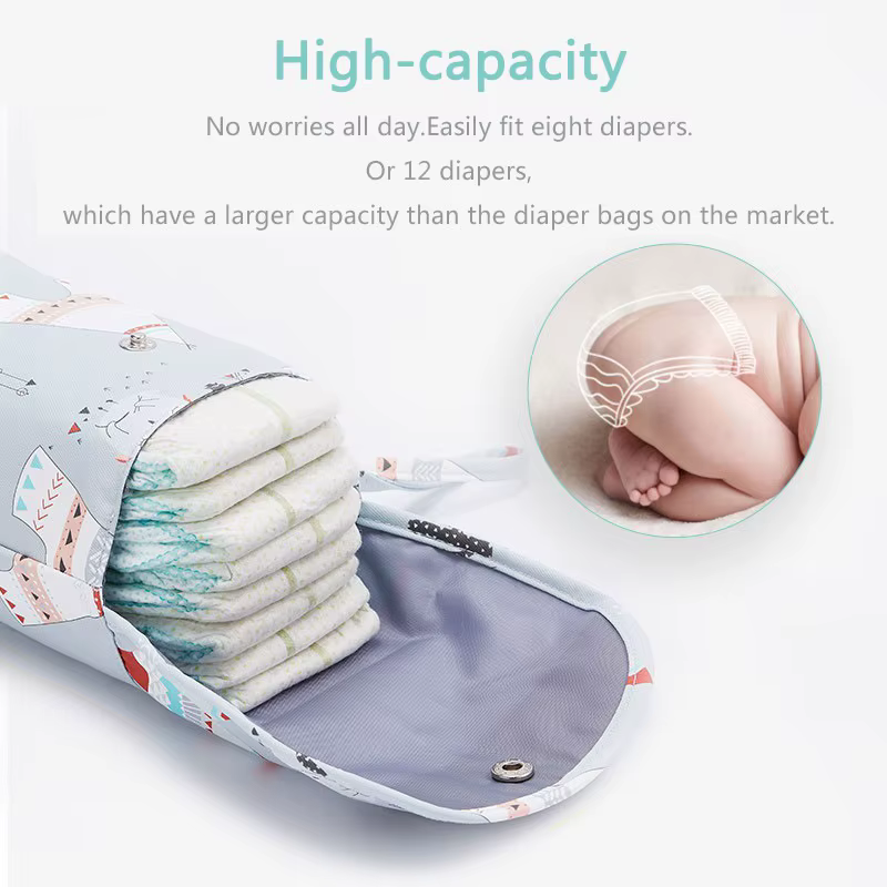 Bolsa porta pañales impermeable reutilizable unisex para bebés - imagen 4