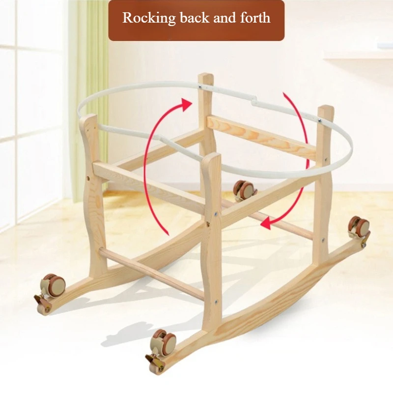 Soporte basculante para cesta Moses - Madera natural - imagen 3
