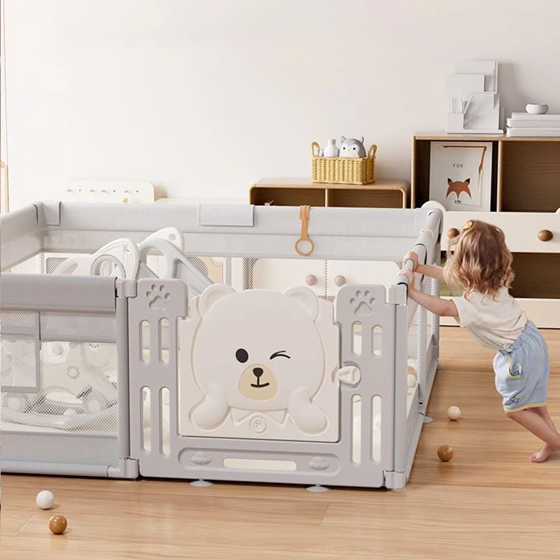 Parque infantil acolchado para bebés con valla segura - imagen 2