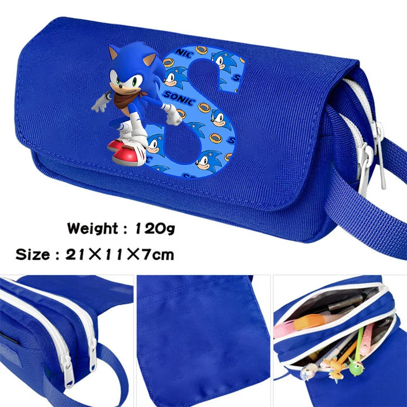 Estuche de lápices Sonic doble capa con gran capacidad para niños - imagen 2