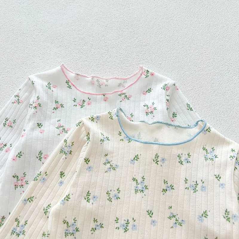 Milangel Pijama de Algodón para Bebé con Estampado de Flores Rosa - imagen 4