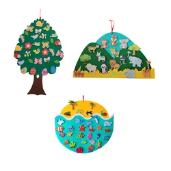 Juguete colgante de fieltro DIY para decorar pared estilo acuario