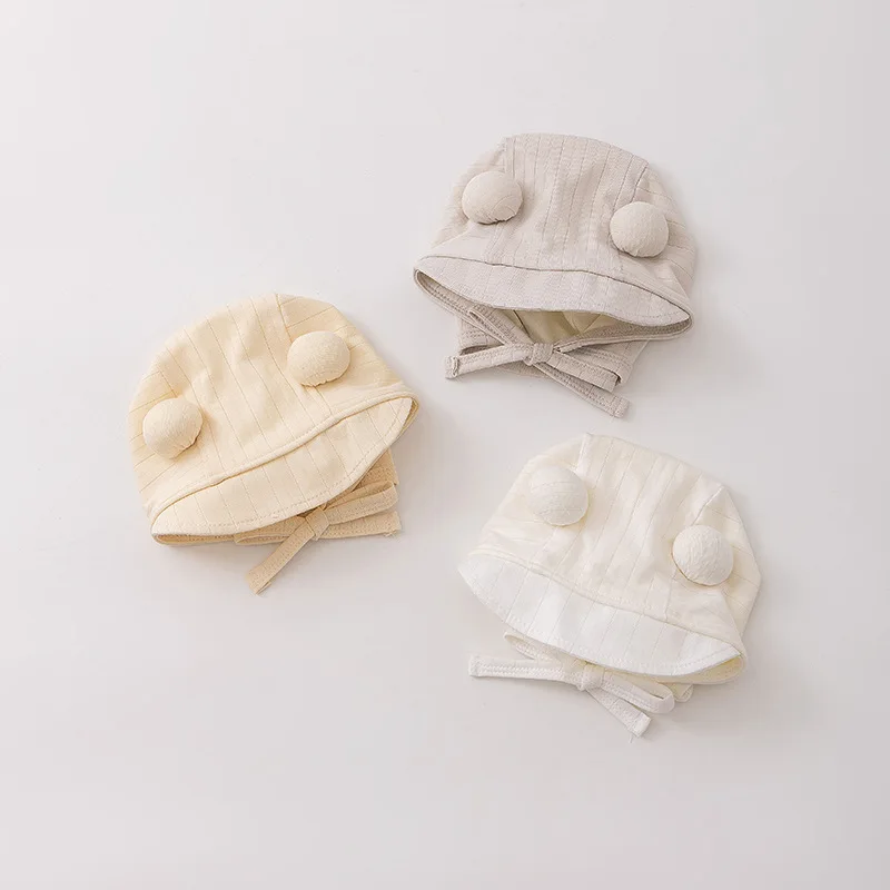 Gorro con orejeras para bebé con protección de fontanela oso - imagen 3