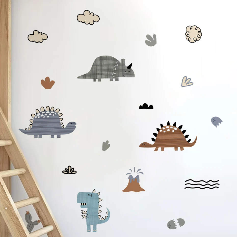 Pegatinas de pared de dinosaurios acuarela para habitación infantil - imagen 2