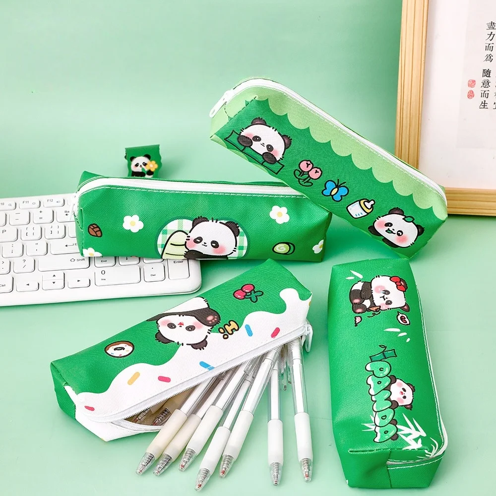 Estuche para lápices con panda y cremallera, gran capacidad - imagen 4