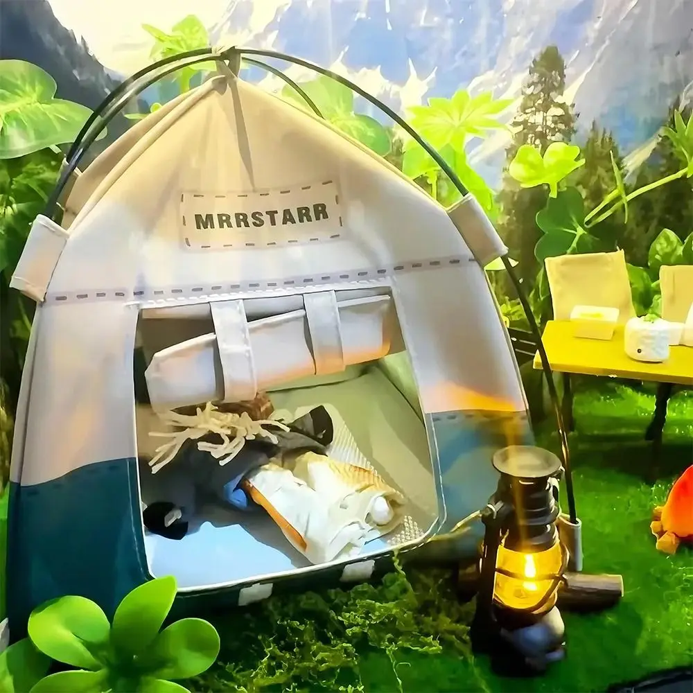 Tienda de campaña en miniatura para casa de muñecas de tela Oxford - imagen 3