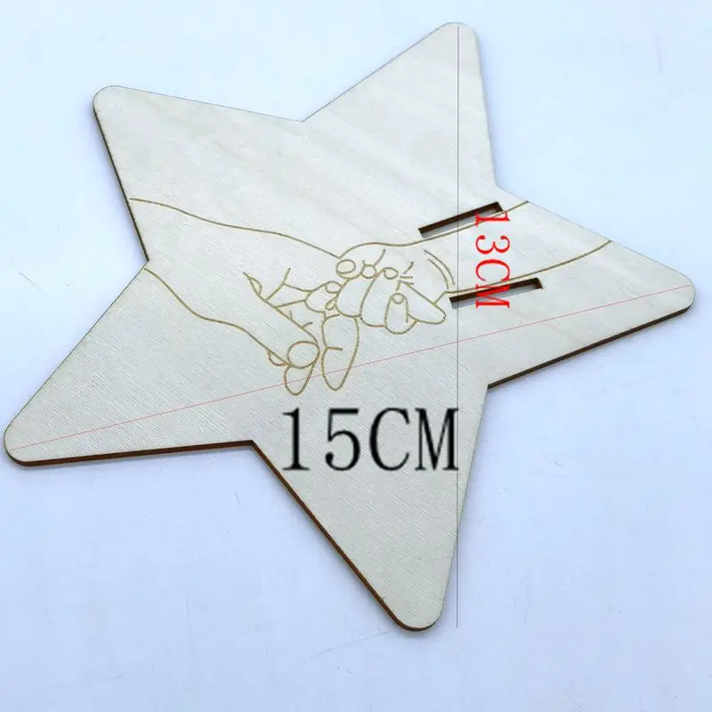 Pulsera de madera para bebé con placa grabable