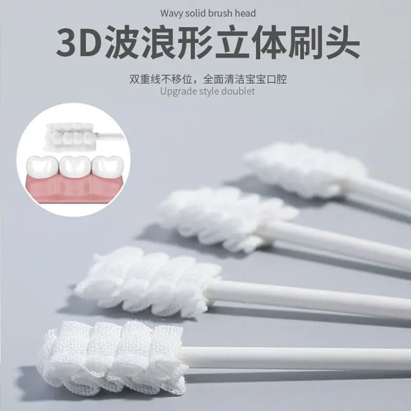 Hisopos de gasa para limpiar la lengua del bebé recién nacido - imagen 2